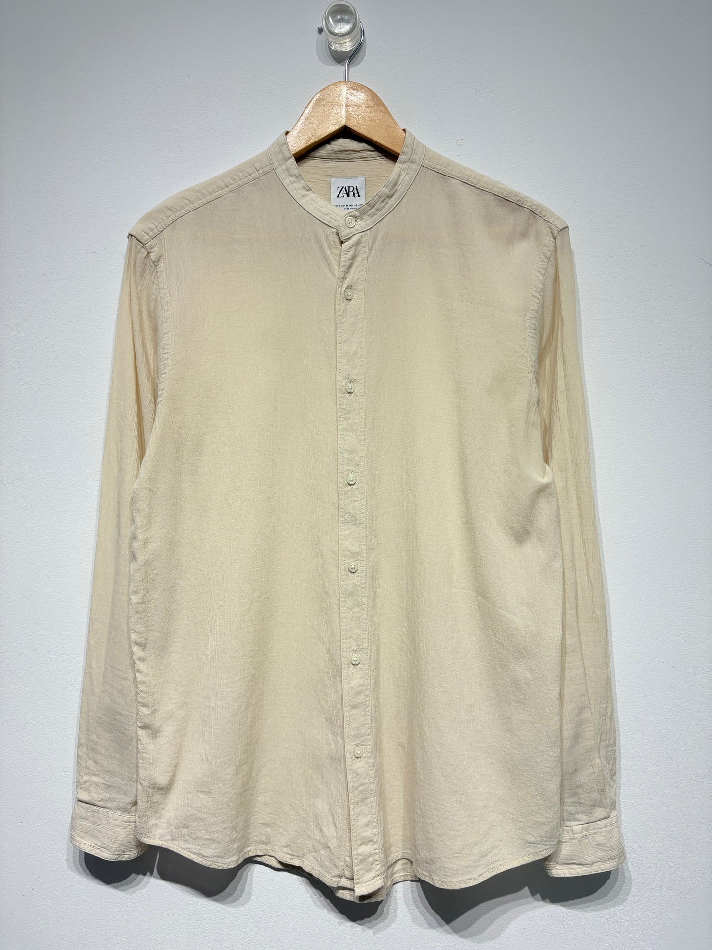 Camisa cuello mao de Zara