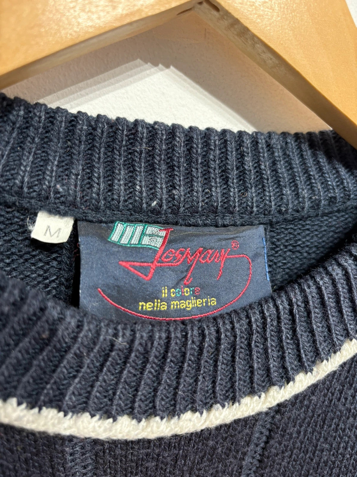 Jersey vintage estampado azul marino