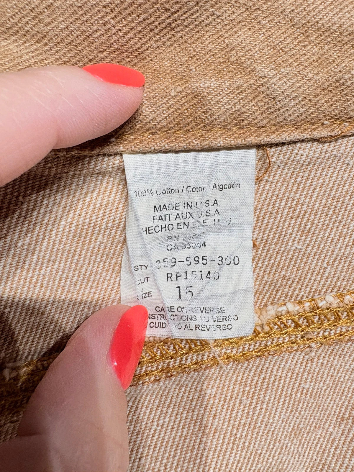 Pantalón vaquero muy largo