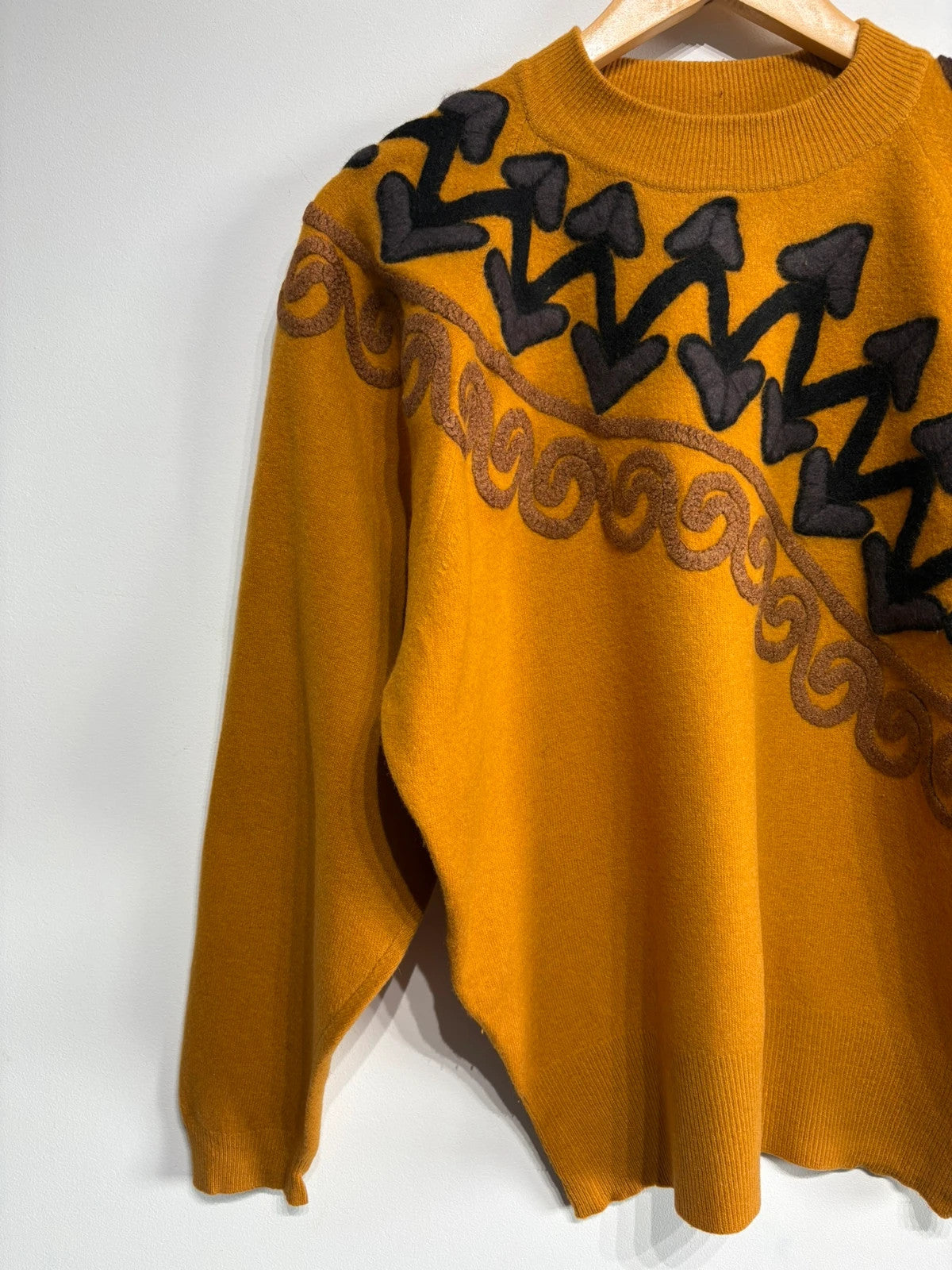 Jersey de punto bordado vintage