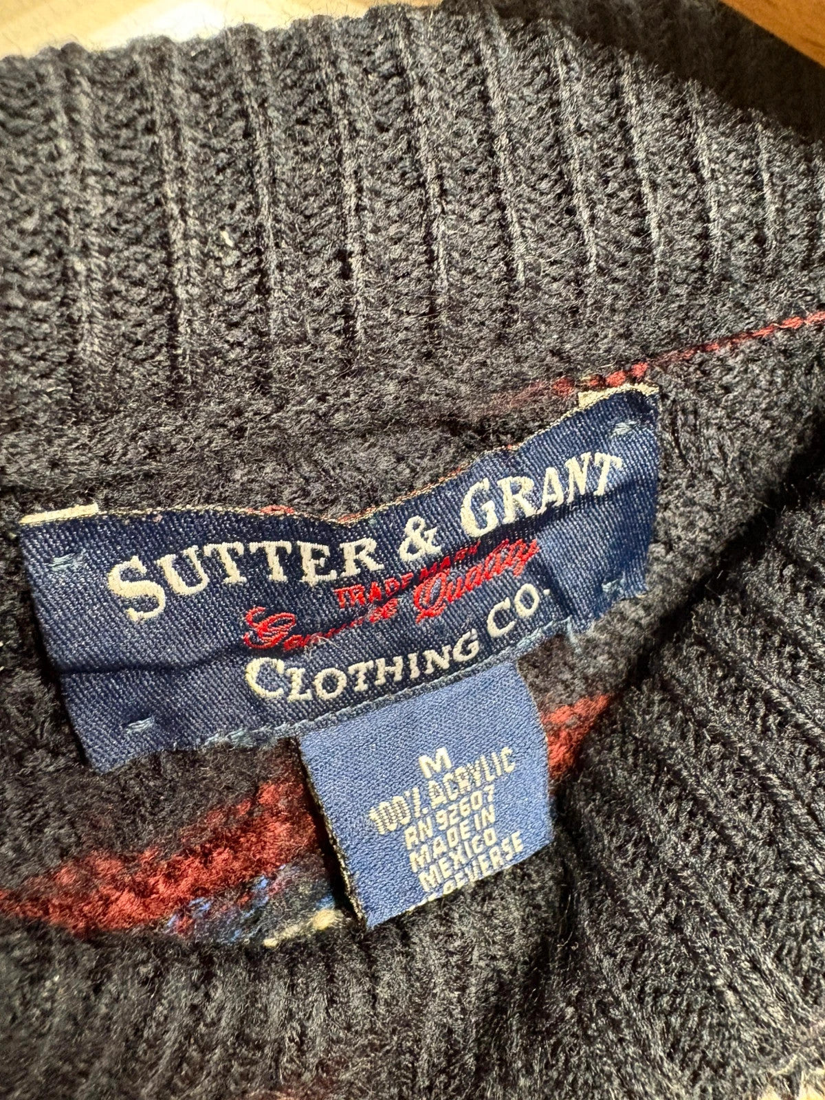 Jersey de punto vintage tonos oscuros