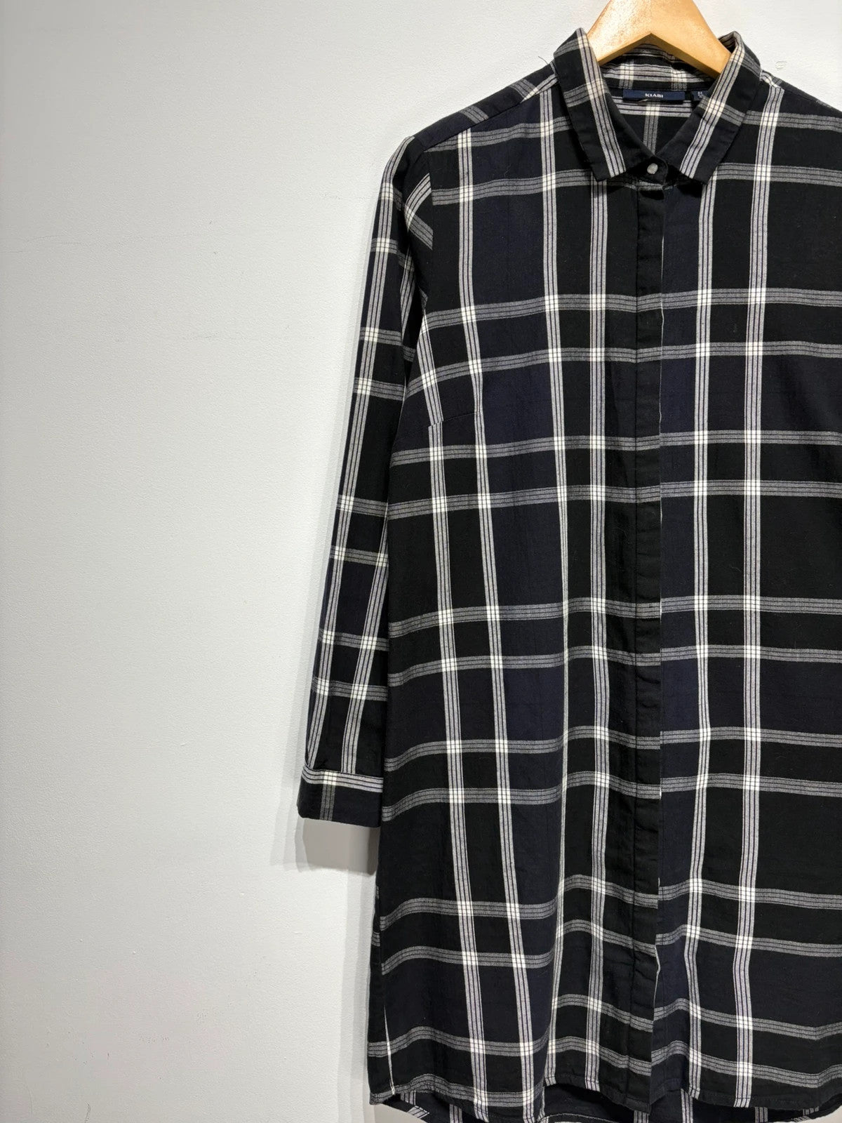 Vestido camisero cuadros Kiabi