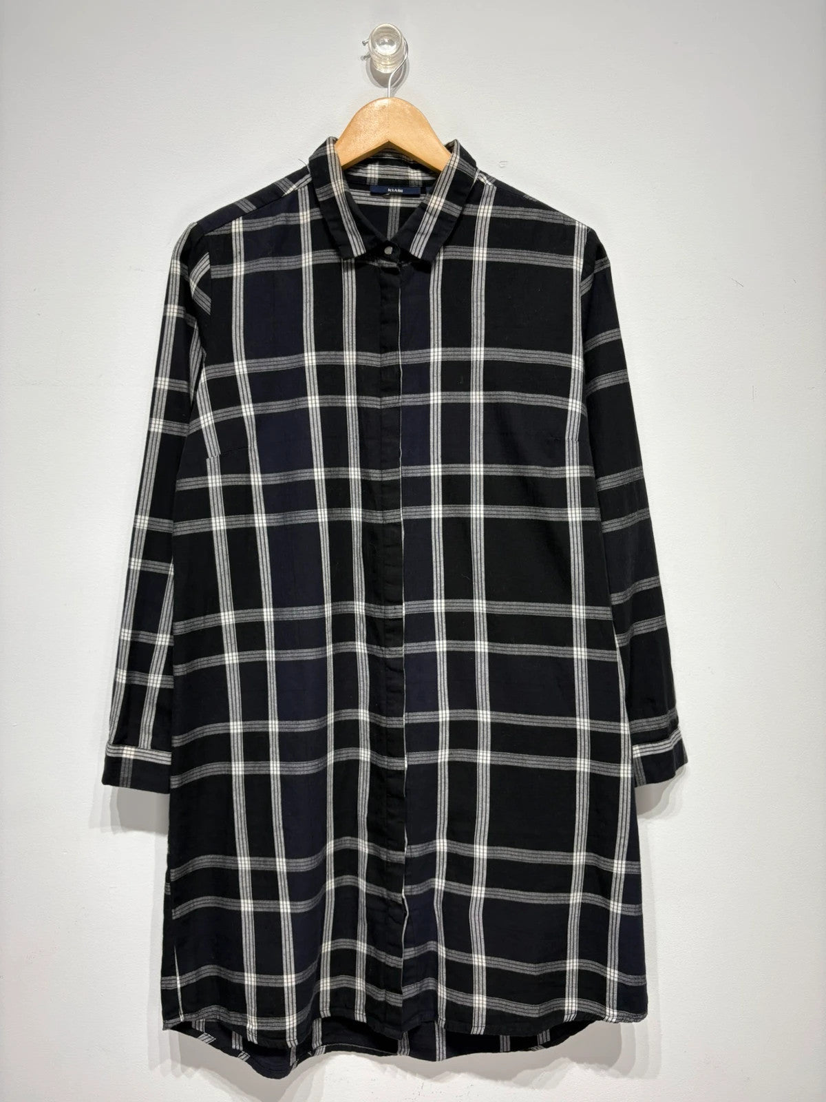 Vestido camisero cuadros Kiabi