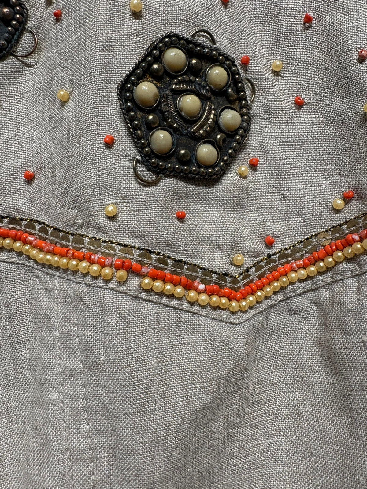 Chaqueta primaveral beige 100% lino