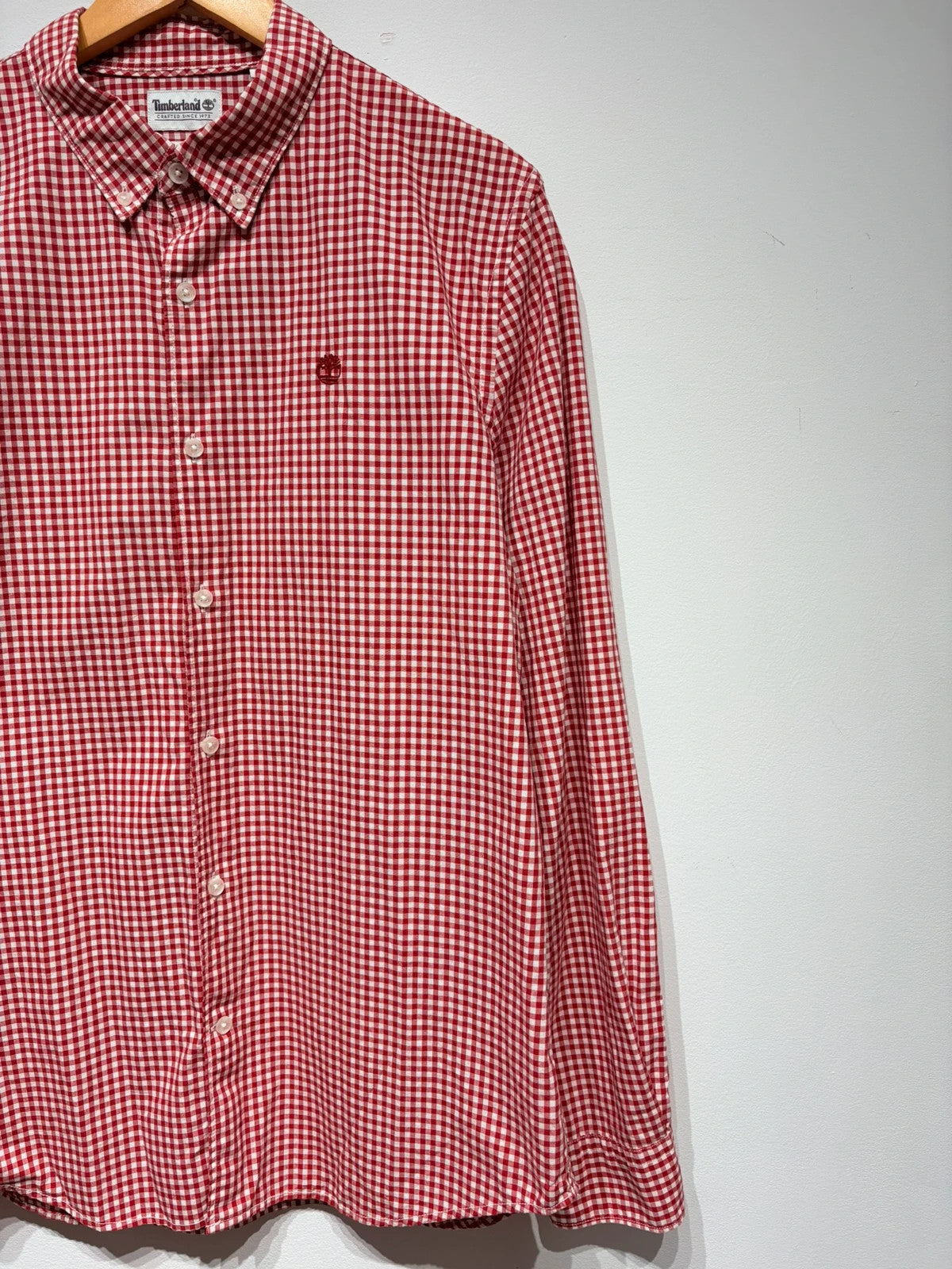 Camisa cuadritos rojos blancos Timberland