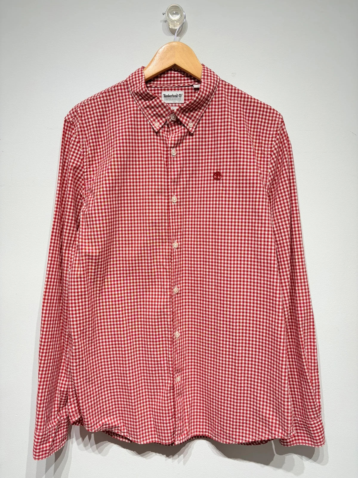 Camisa cuadritos rojos blancos Timberland