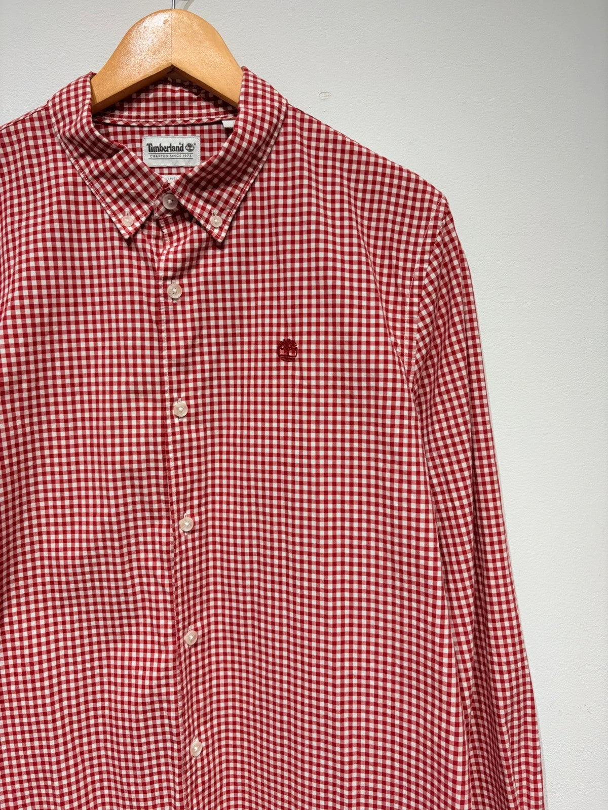 Camisa cuadritos rojos blancos Timberland