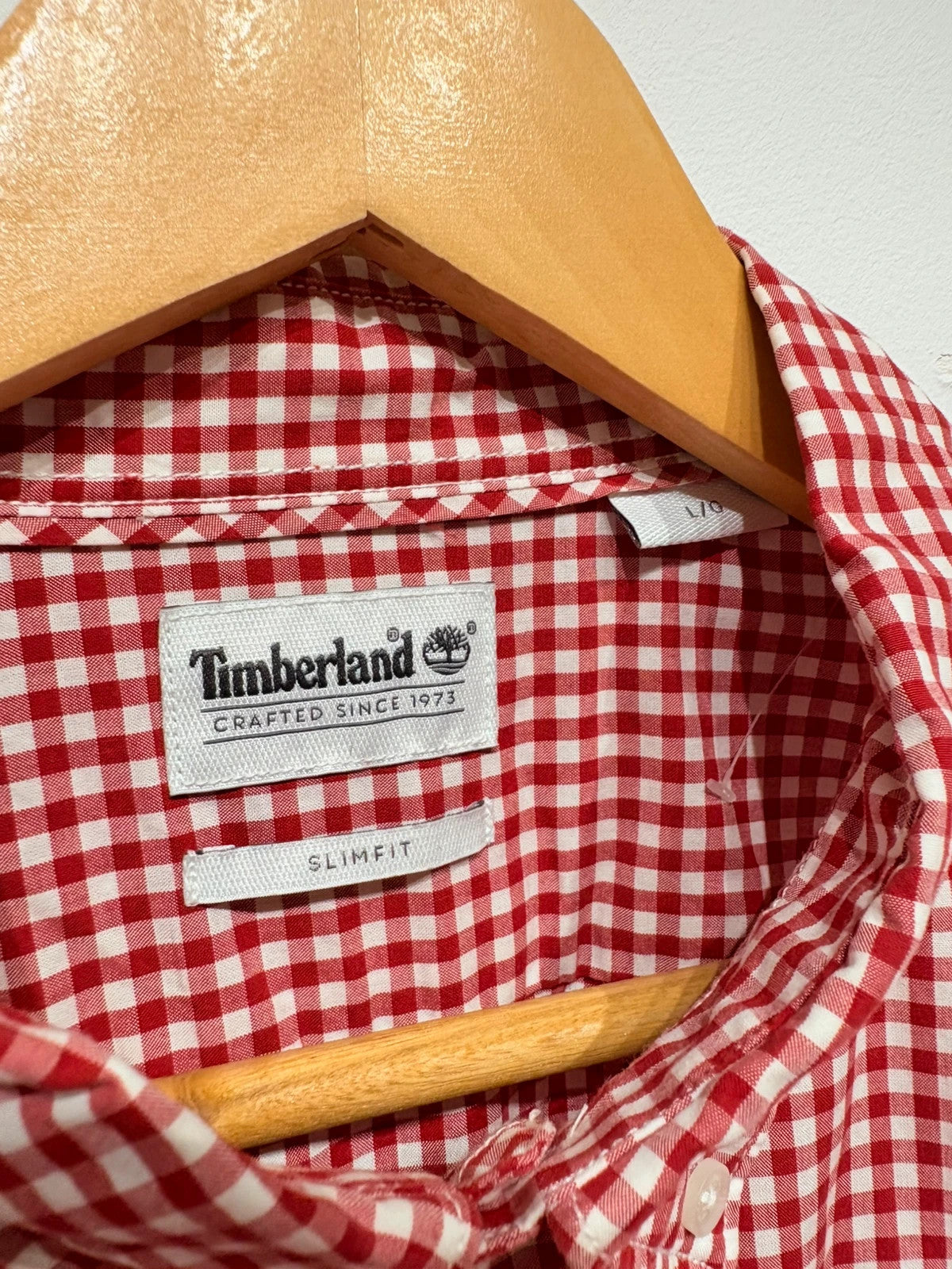 Camisa cuadritos rojos blancos Timberland