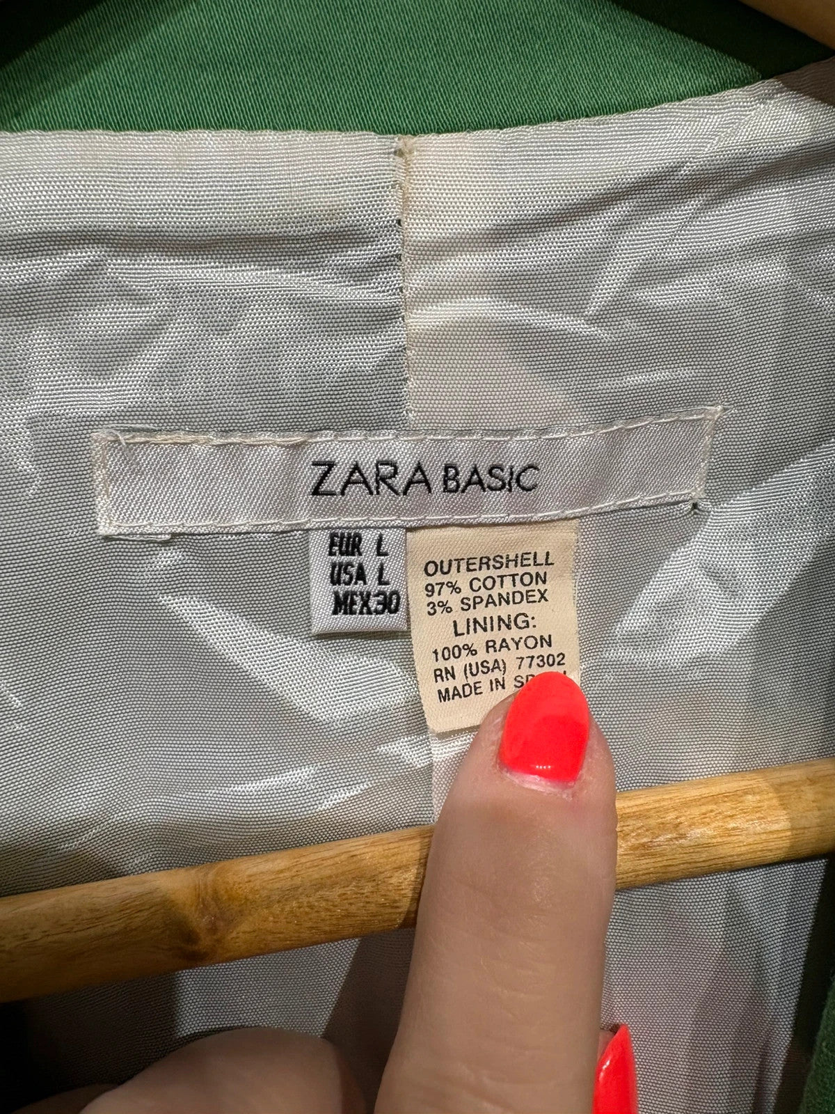 Americana verde del Zara