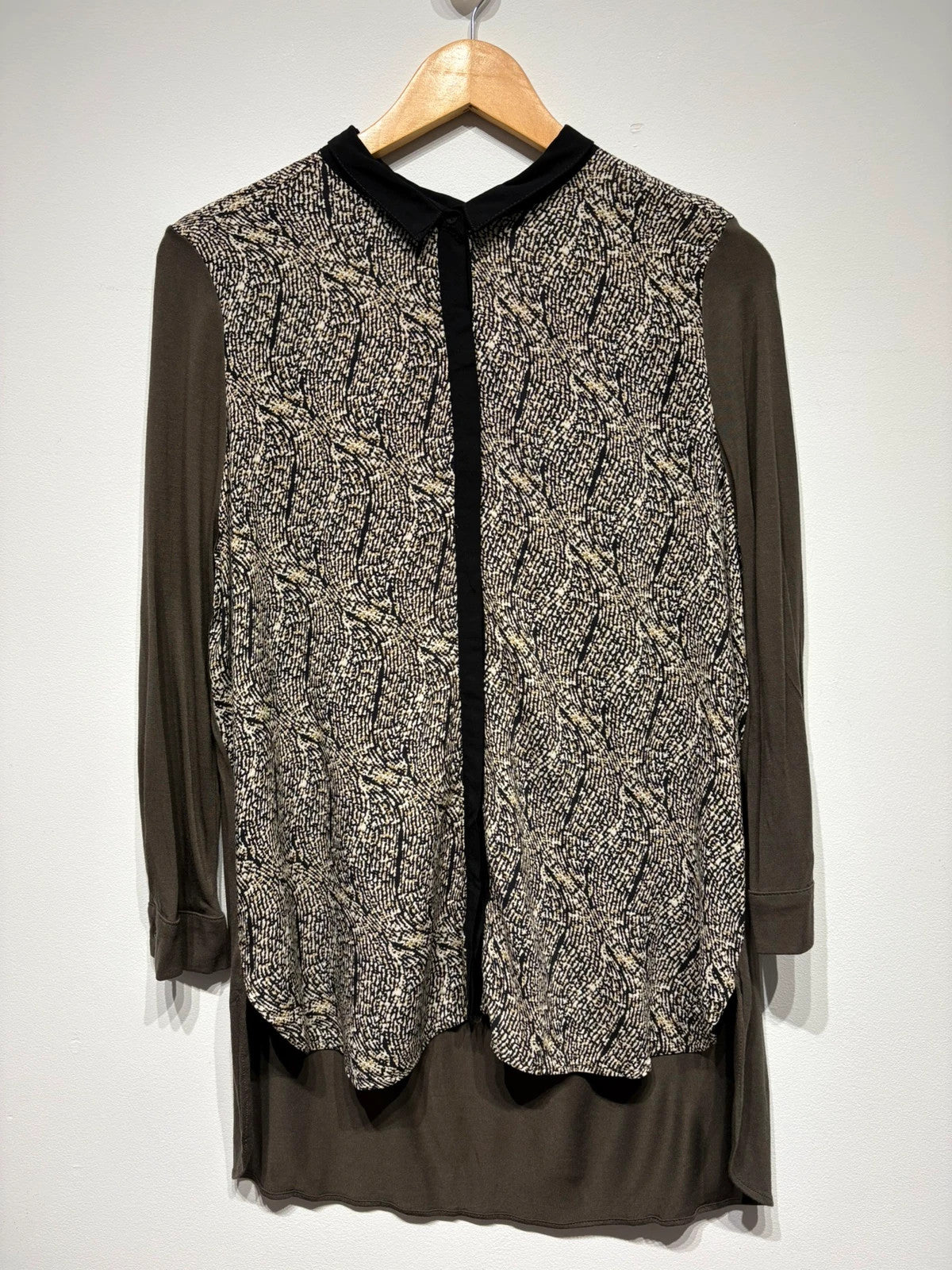Blusa de doble tejido estampada de Mango
