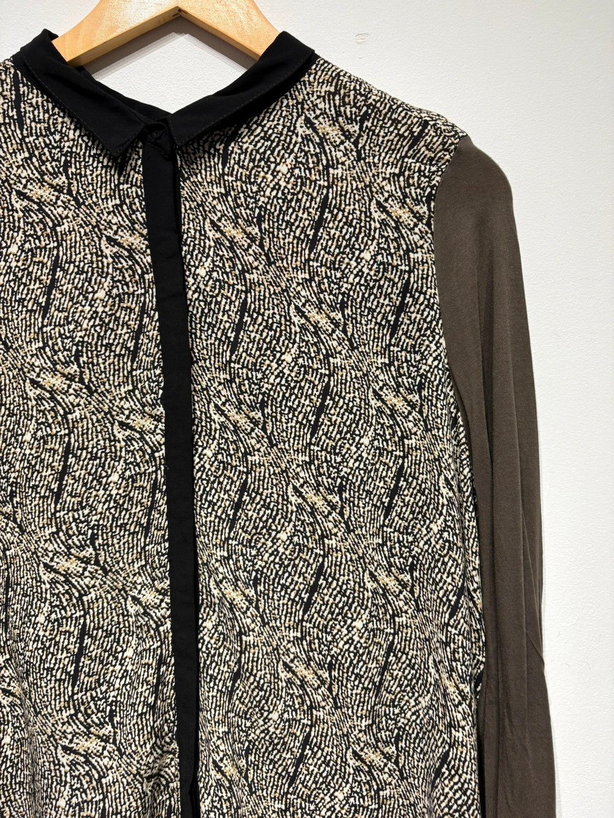 Blusa de doble tejido estampada de Mango