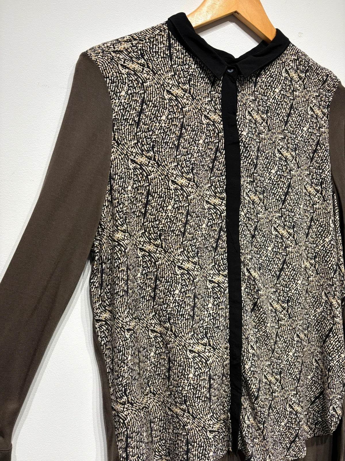 Blusa de doble tejido estampada de Mango