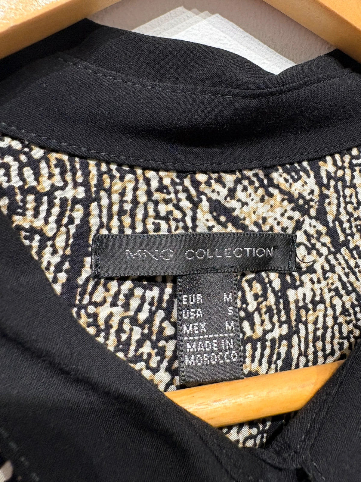 Blusa de doble tejido estampada de Mango
