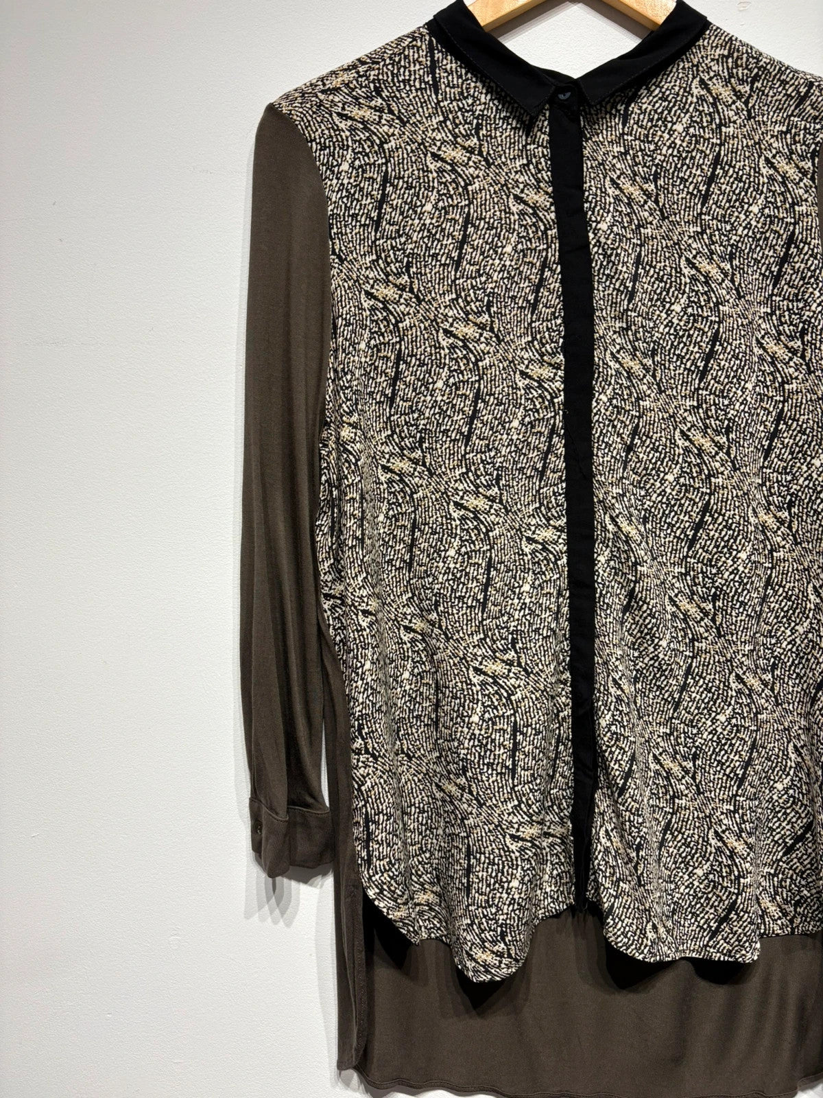 Blusa de doble tejido estampada de Mango