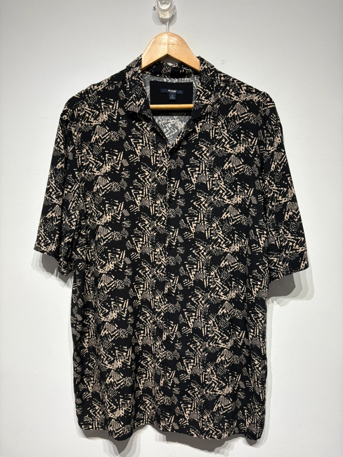 Camisa hombre estampada manga corta Kiabi