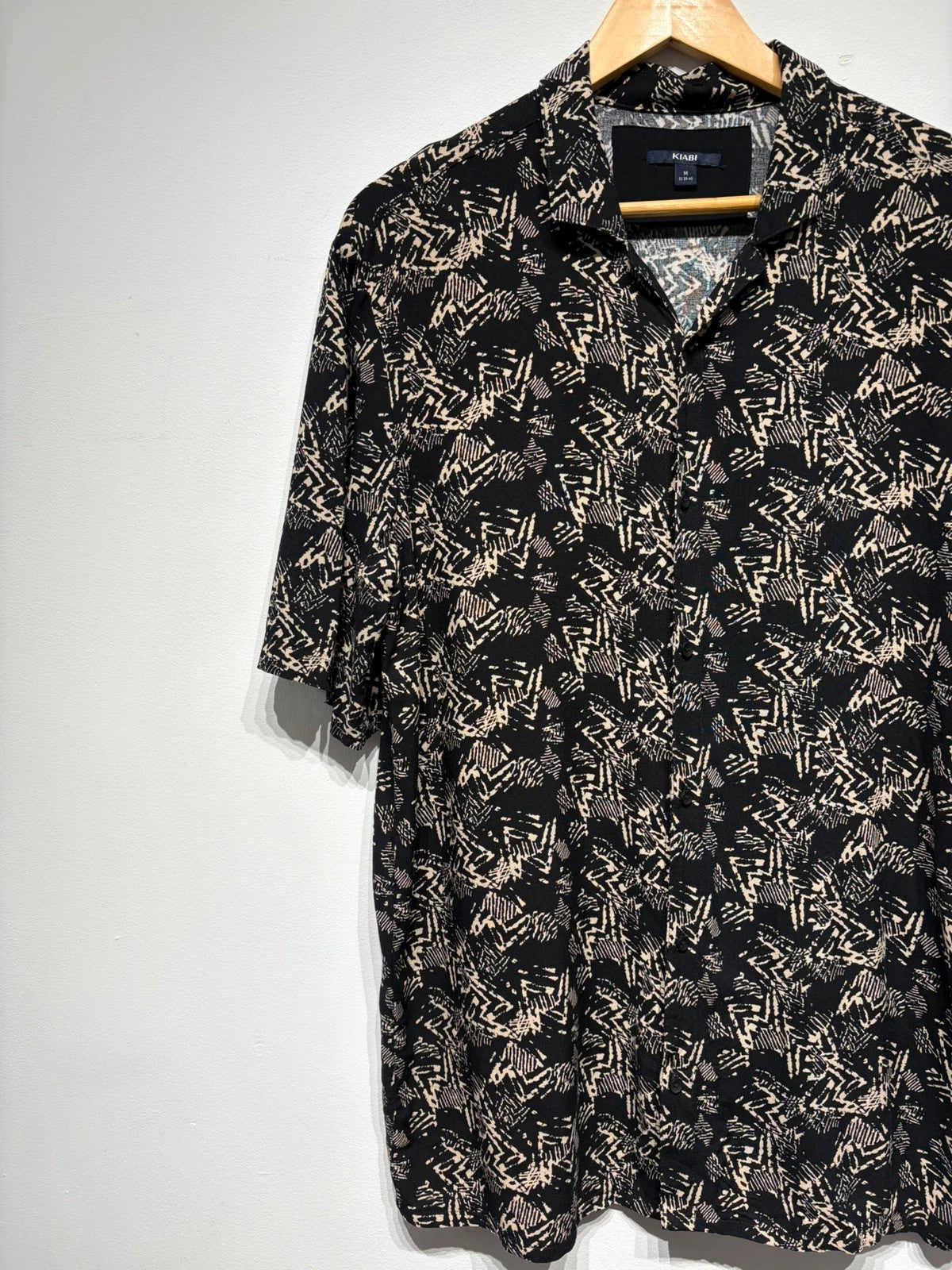 Camisa hombre estampada manga corta Kiabi
