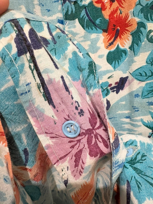 Vamos vintage estampada de algodón