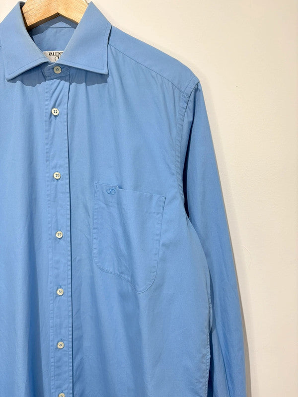 Camisa azul lisa de Valentino