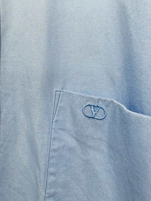 Camisa azul lisa de Valentino