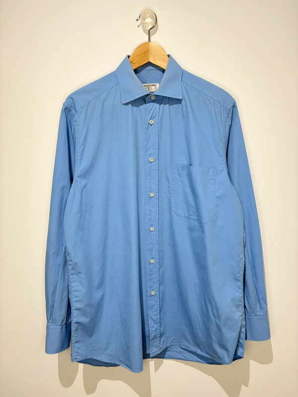 Camisa azul lisa de Valentino
