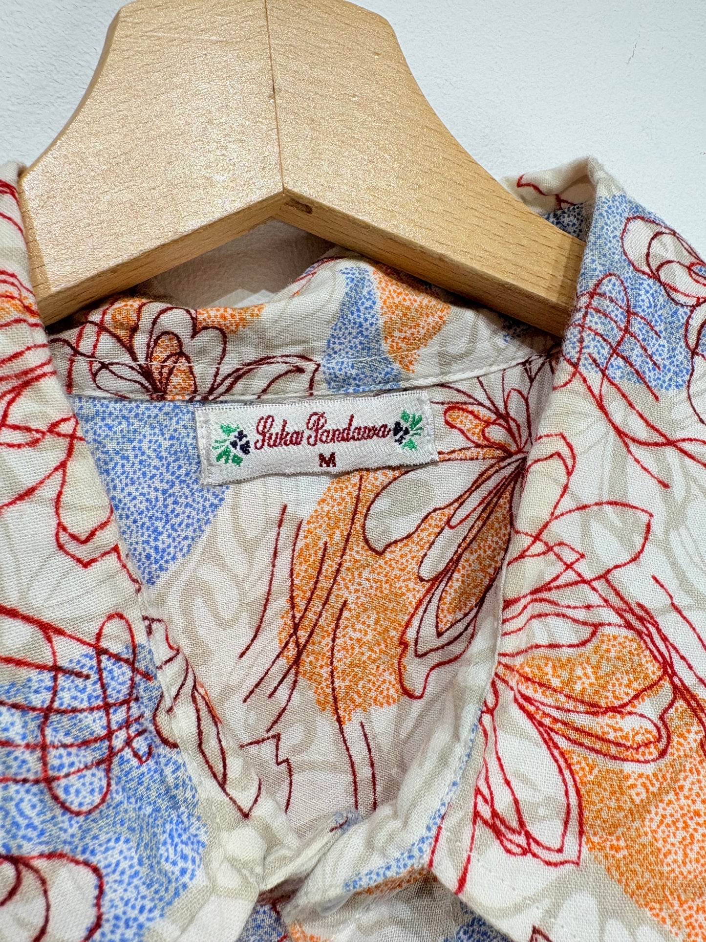 Camisa estampada tonos pastel 100% algodón