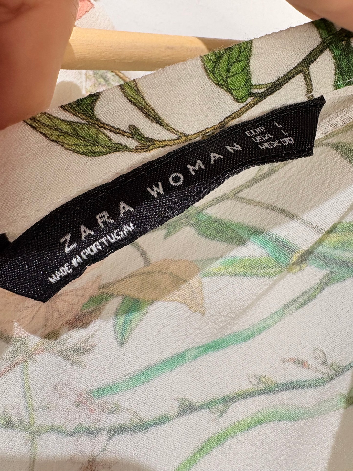 Blusa tirantes estampada Zara
