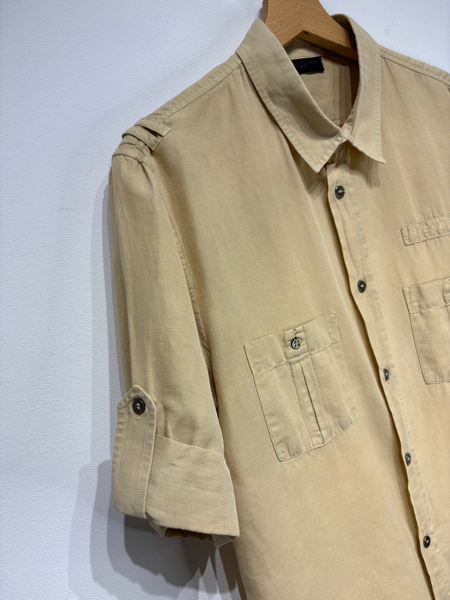 Camisa tipo cargo Richmond de lino y algodón