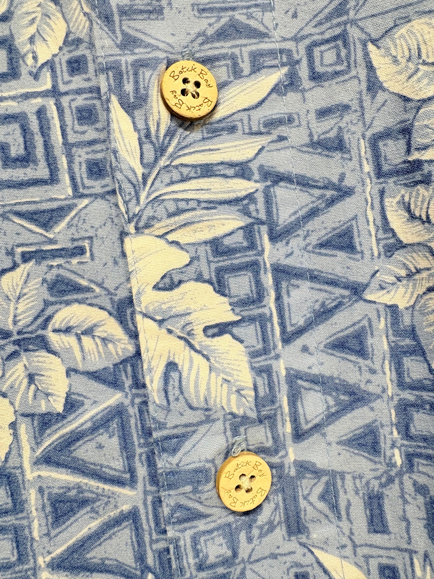 Camisa estampada azul 100% algodón