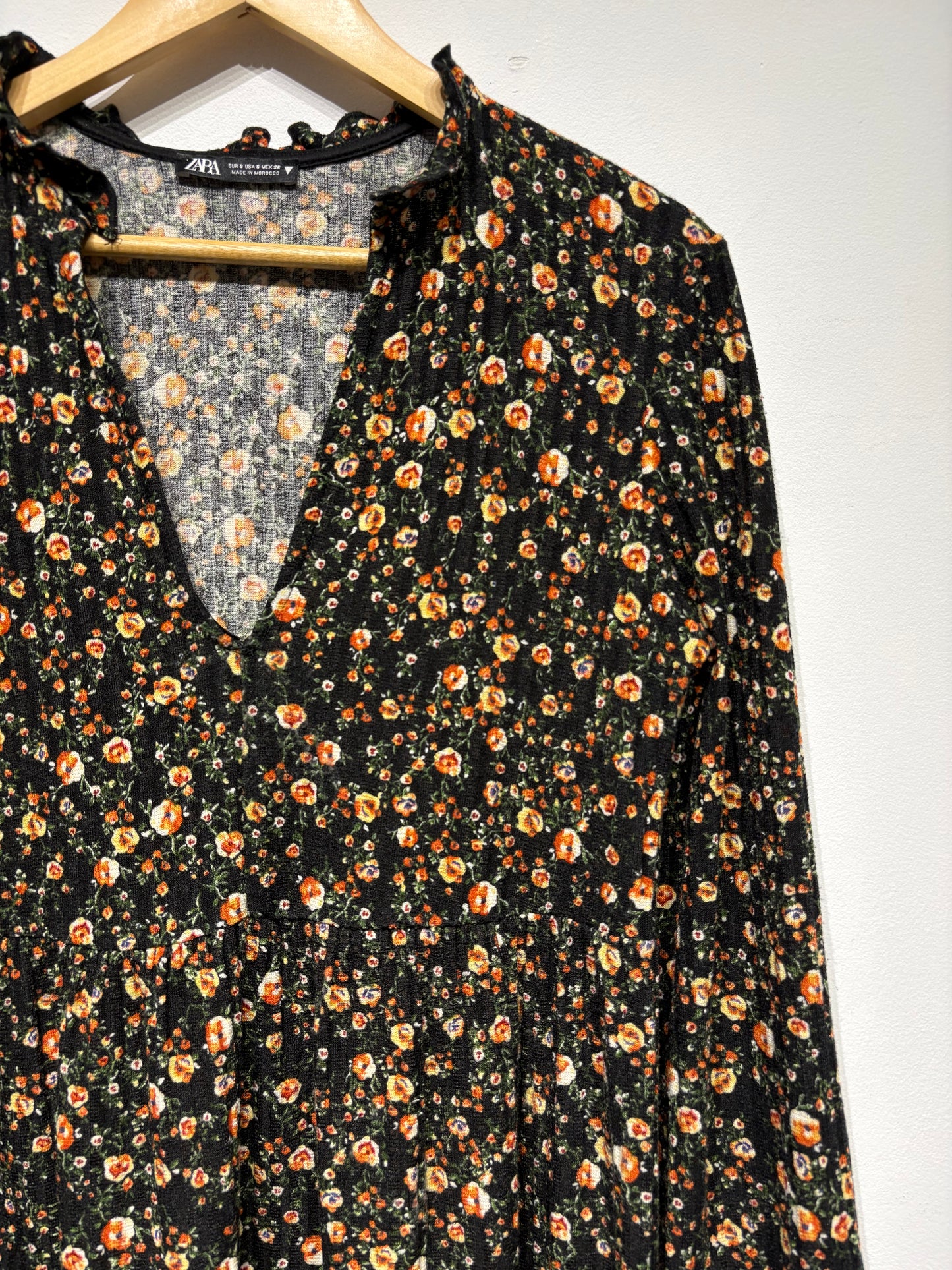 Vestido estampado de Zara