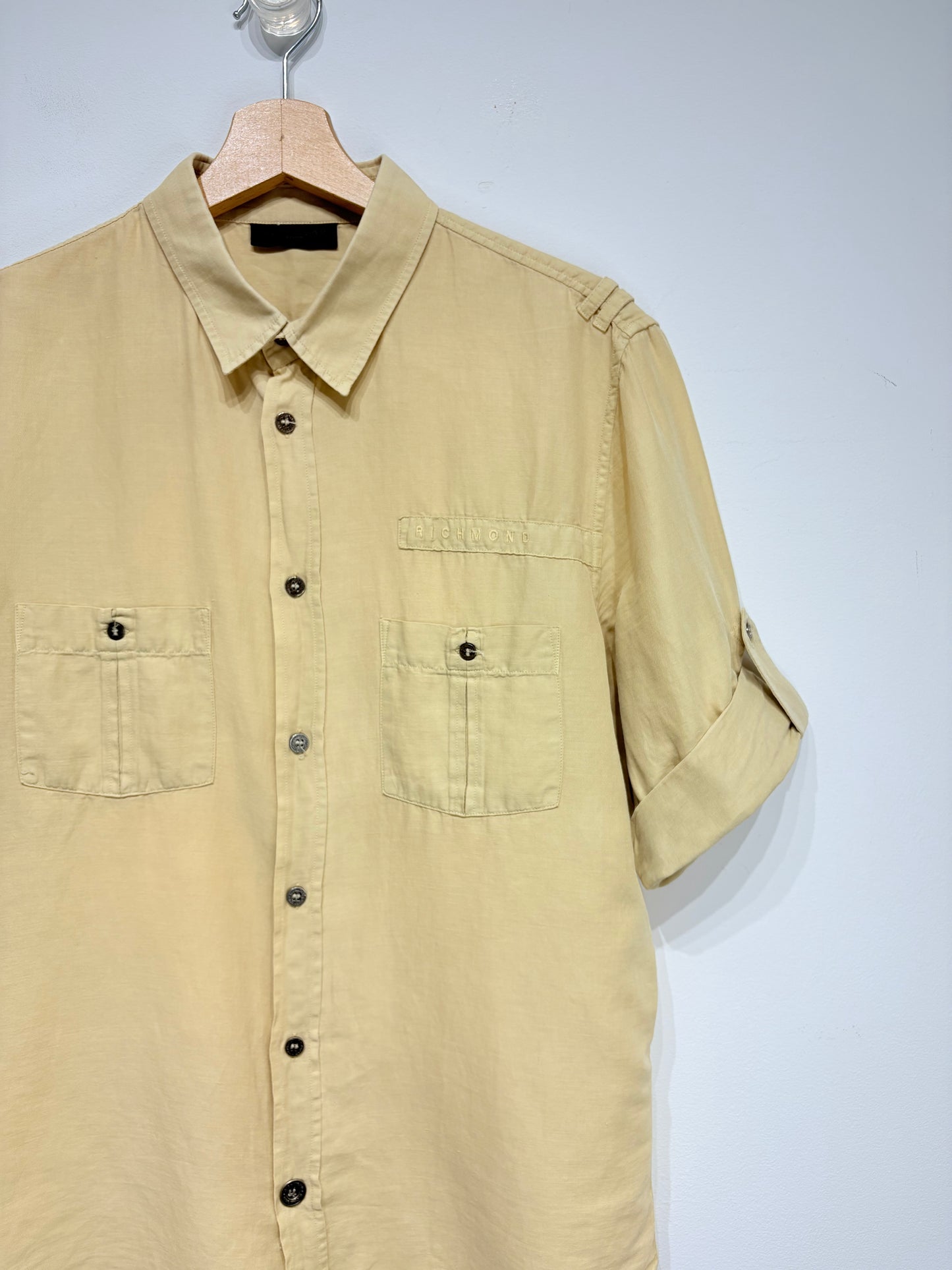 Camisa tipo cargo Richmond de lino y algodón