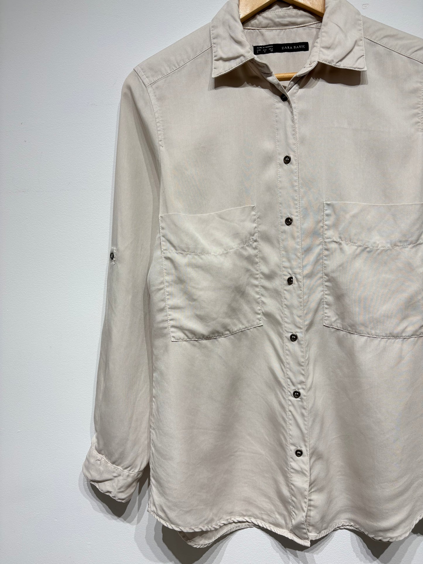 Camisa estilo safari 100% Lino