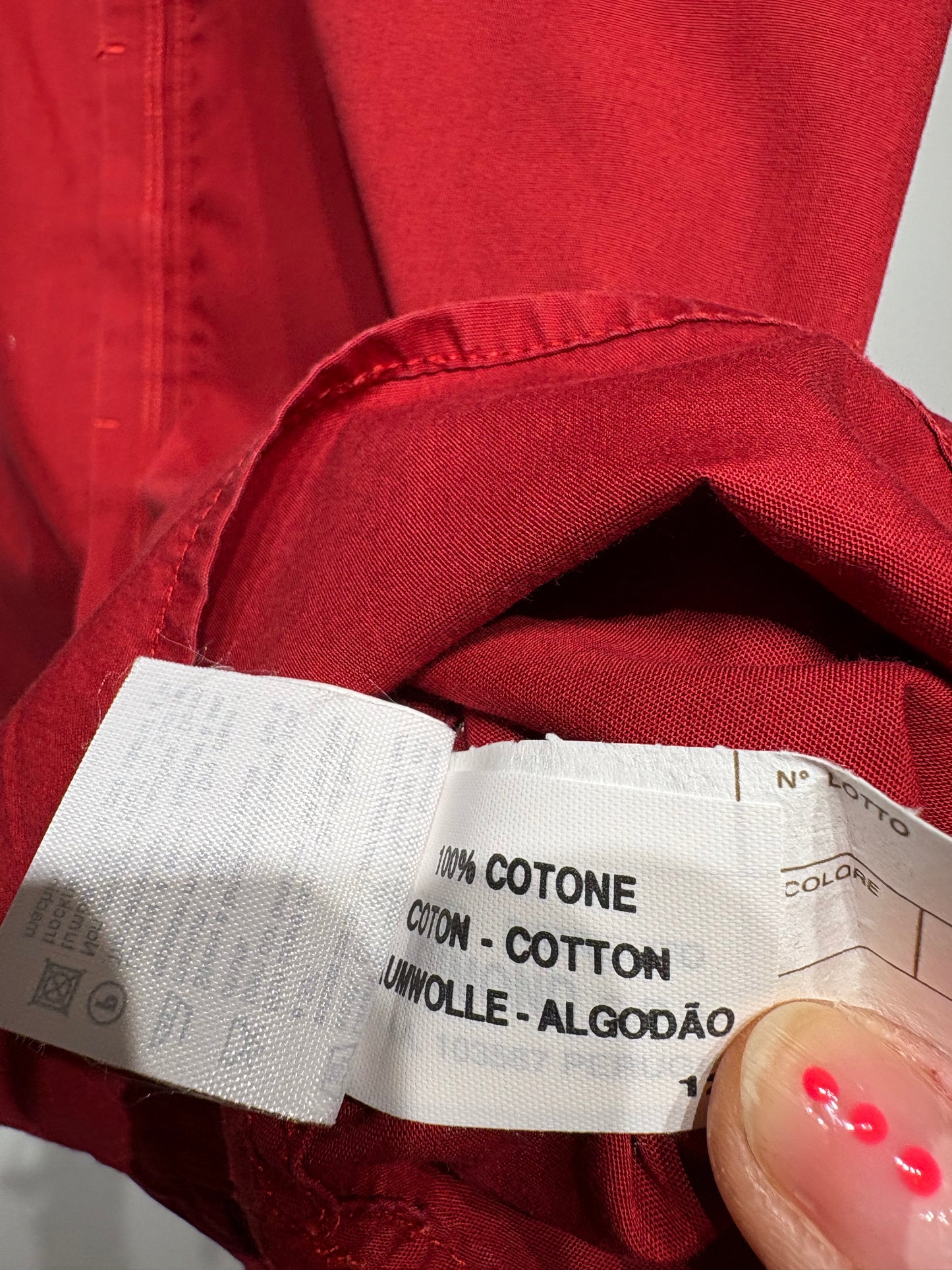 Camisa de hombre color rojo Valentino