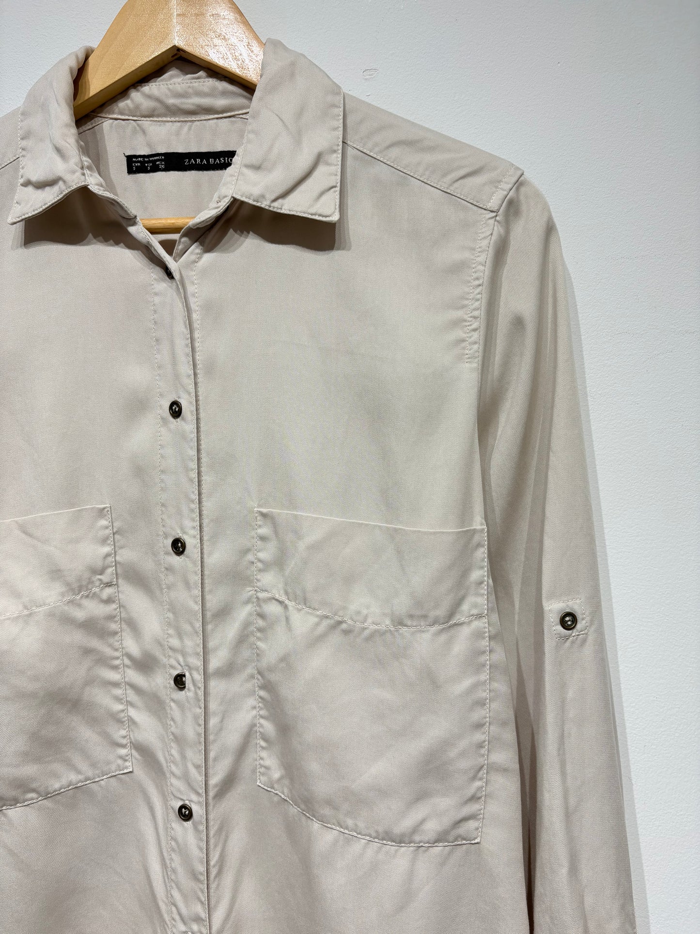 Camisa estilo safari 100% Lino