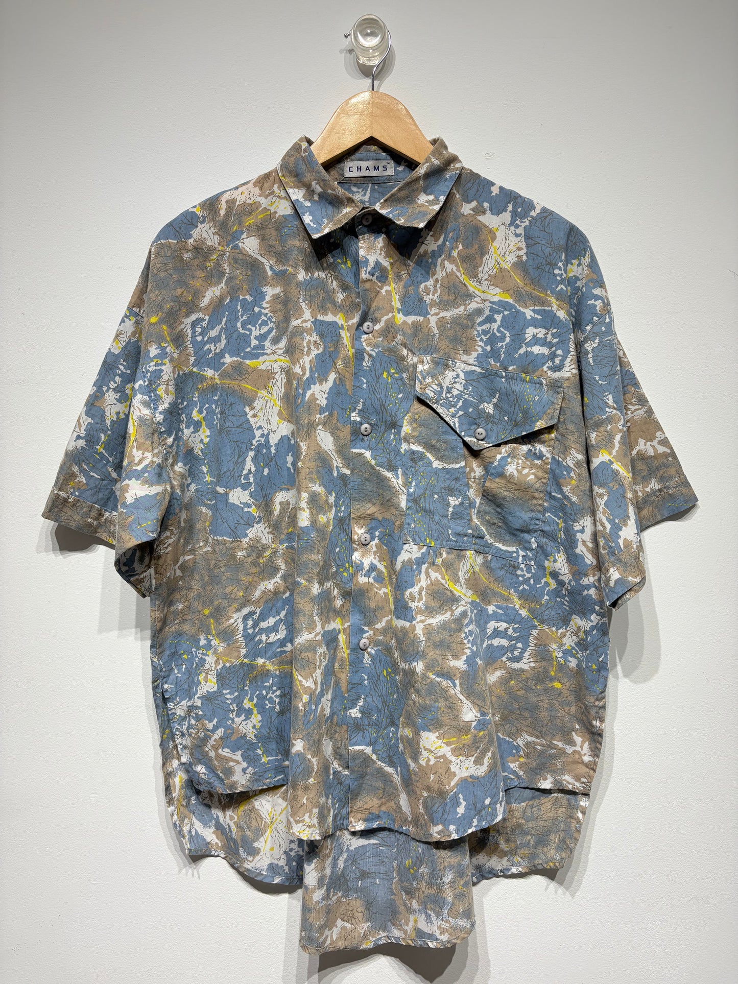 Camisa estampada asimétrica Vintage