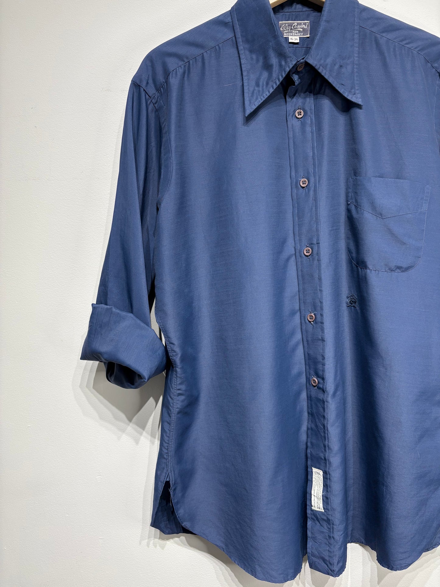 Camisa vintage de trevira y algodón