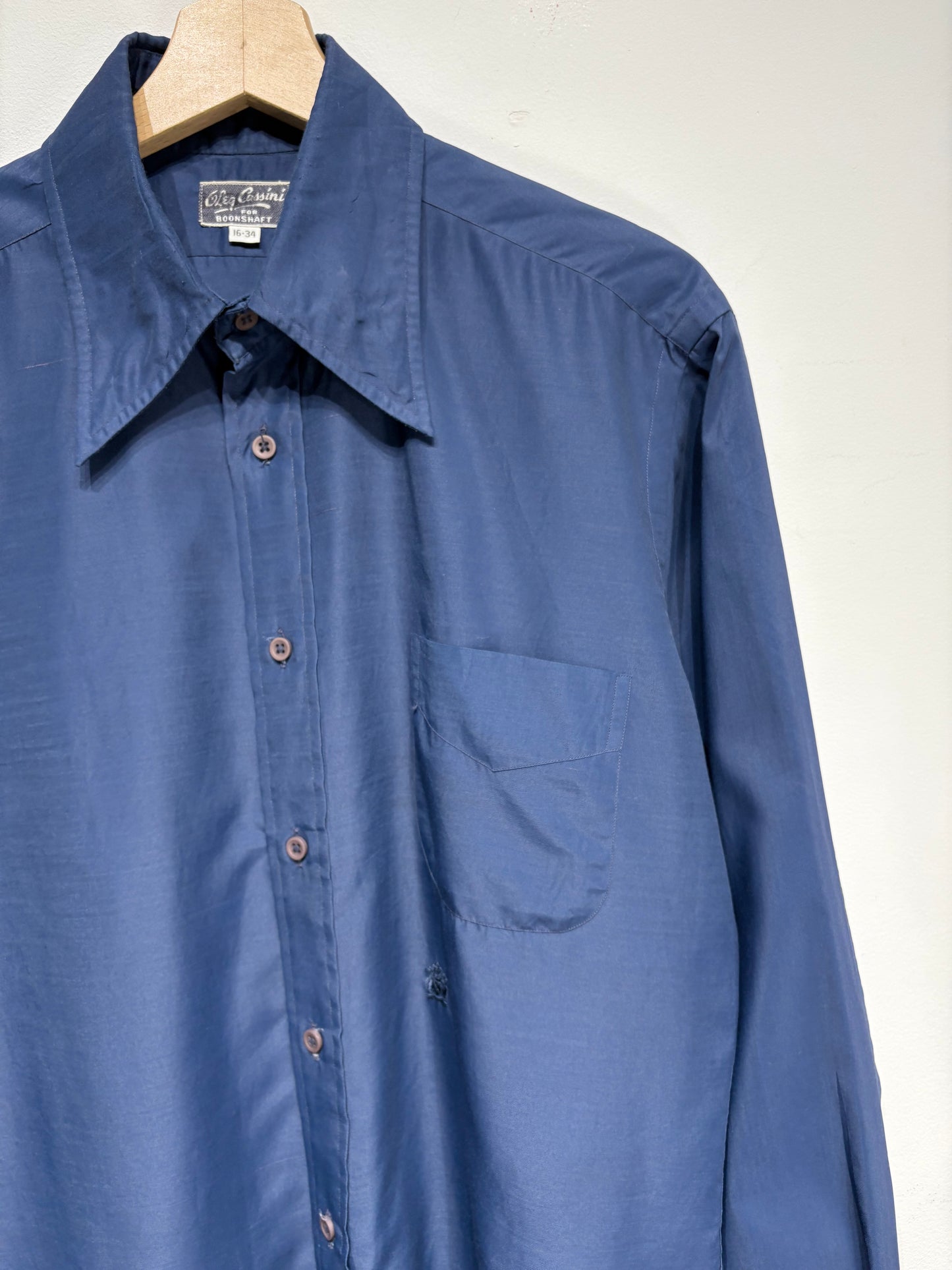 Camisa vintage de trevira y algodón