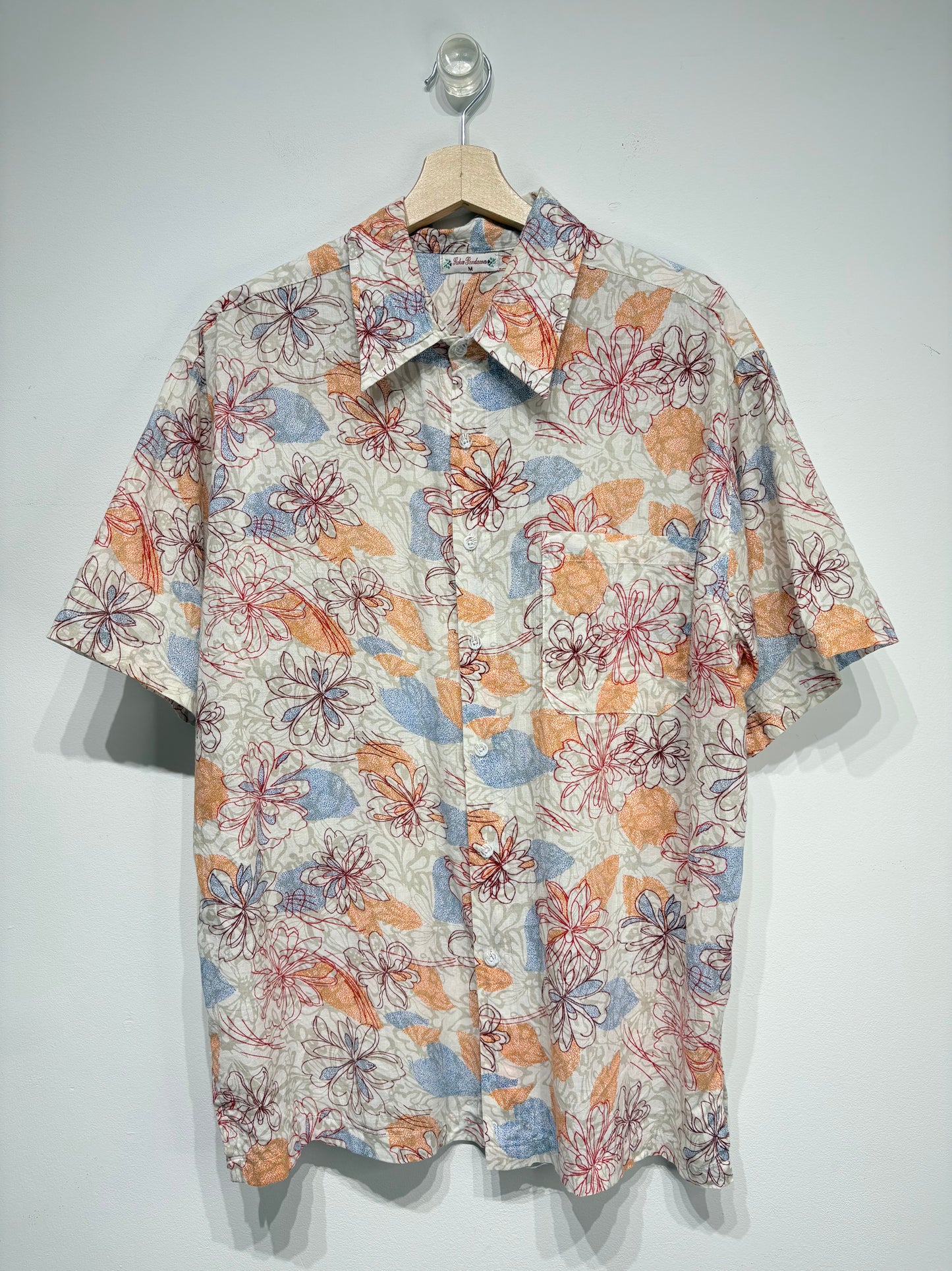 Camisa estampada tonos pastel 100% algodón