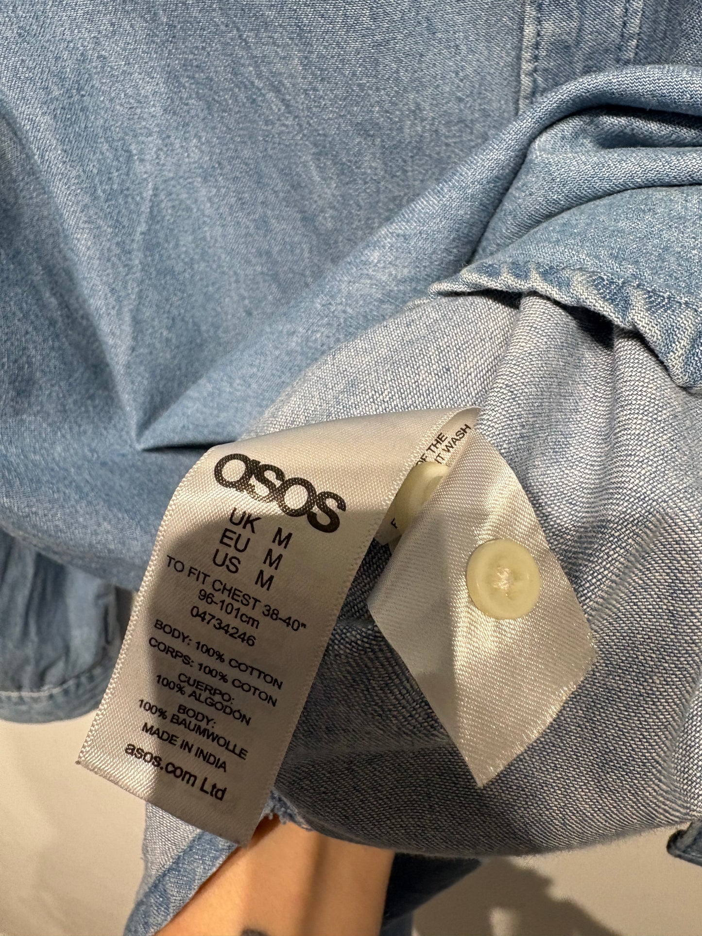 Camisa larga vaquera