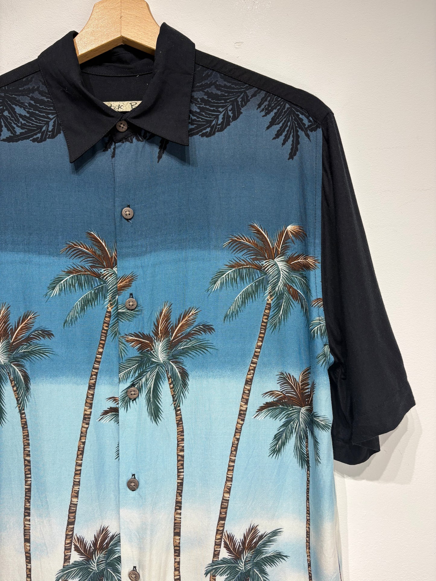 Camisa estampada tonos azules