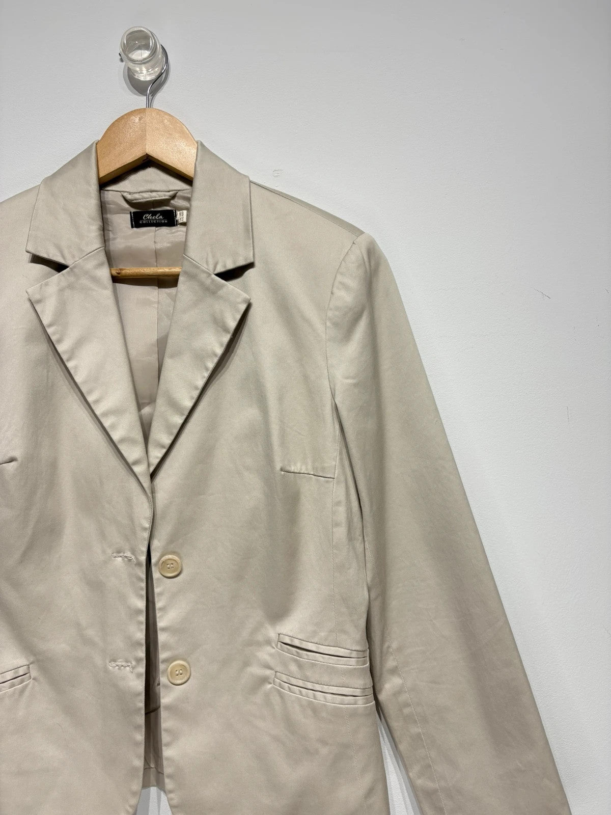Americana color beige algodón Chela