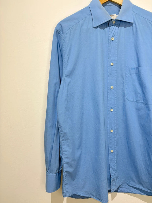 Camisa azul lisa de Valentino