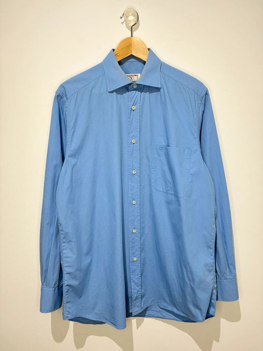 Camisa azul lisa de Valentino
