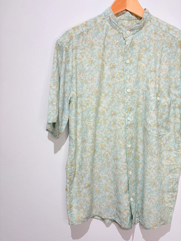 Camisa estampada cuello mao Vintage