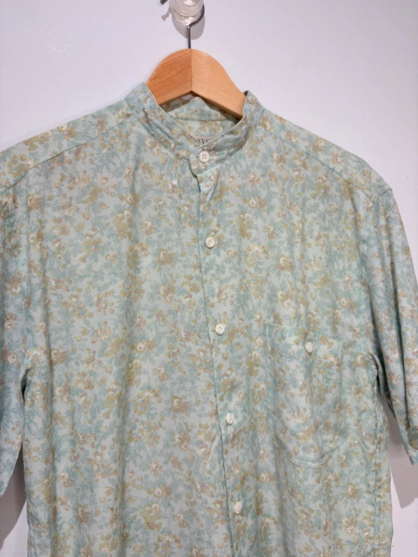 Camisa estampada cuello mao Vintage