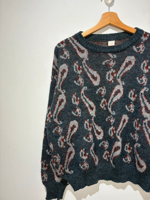 Jersey estampado tono oscuro Vintage