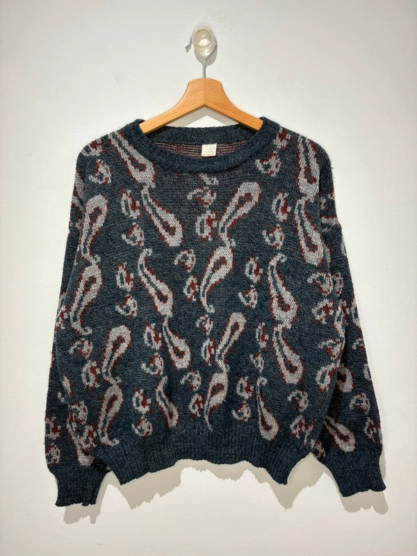 Jersey estampado tono oscuro Vintage