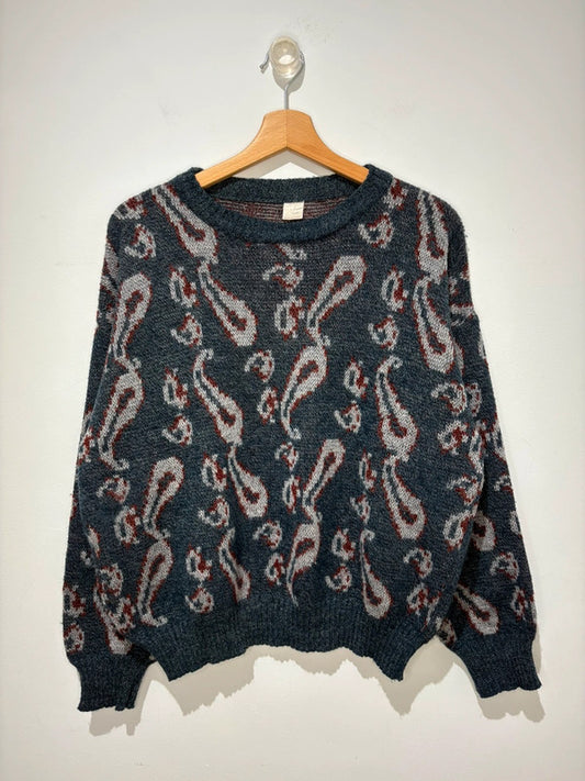 Jersey estampado tono oscuro Vintage