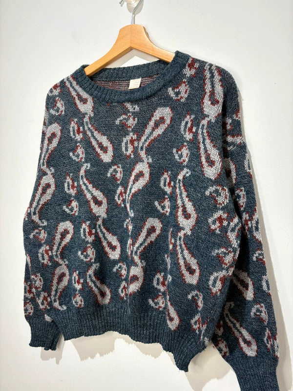 Jersey estampado tono oscuro Vintage
