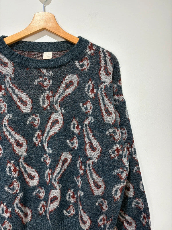 Jersey estampado tono oscuro Vintage