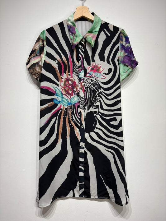 Vestido doble estampado